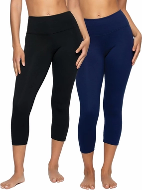 Felina Super Soft Sueded Womens Capri Leggings - Squat Proof & Breathable, Tummy Control Yoga Pants