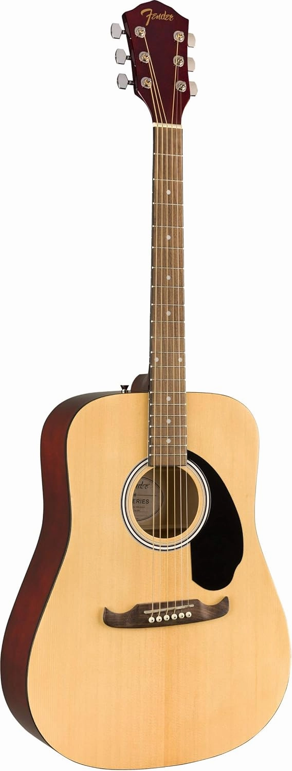 Fender FA-125 Dreadnought Acoustic Guitar - Natural Bundle with Gig Bag, Tuner, Strap, Strings, Picks, and Austin Bazaar Instructional DVD