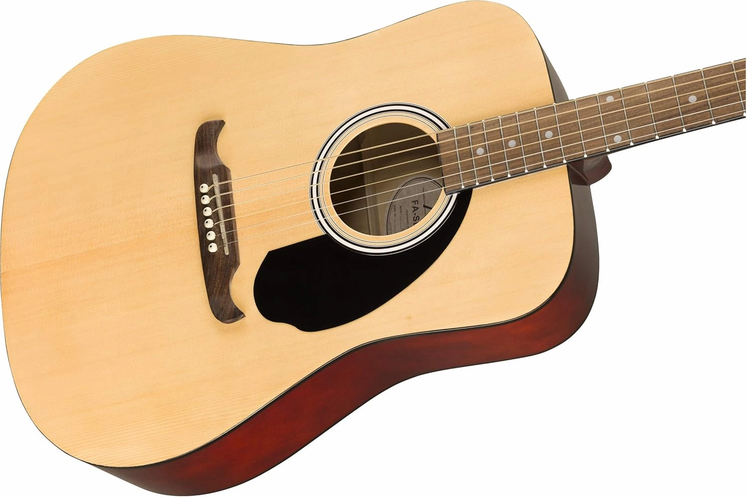 Fender FA-125 Dreadnought Acoustic Guitar - Natural Bundle with Gig Bag, Tuner, Strap, Strings, Picks, and Austin Bazaar Instructional DVD