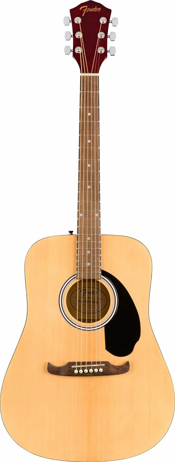 Fender FA-125 Dreadnought Acoustic Guitar - Natural Bundle with Gig Bag, Tuner, Strap, Strings, Picks, and Austin Bazaar Instructional DVD