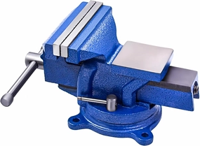 findmall 5" Bench Vise with Anvil 360° Swivel Locking Base Table Top Clamp Heavy Duty Vice Swivel Base Bench