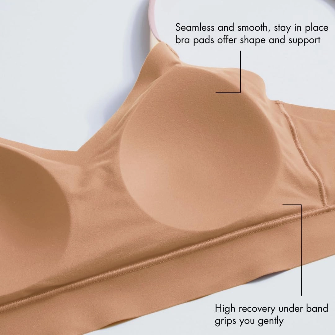 Floatley Cozy Adjustable Bra Comfort Wirefree Seamless Bra with Embedded Pad for Women