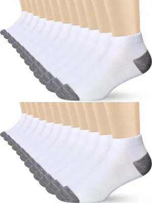 Foaincore 100 Pairs Cushion Low Cut Socks Bulk Unisex Breathable Casual Short Ankle Socks for Men Women Homeless