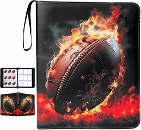 Football Card Binder with Sleeves, 900 Pockets Trading Card Holder, Card Storage Organizer Case Compatible with Trading Card and Other Sports Cards