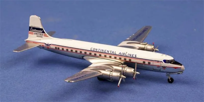 for AeroClassics for Continental Airlines for Douglas DC-6 N90961 1:400 Aircraft Pre-built Model