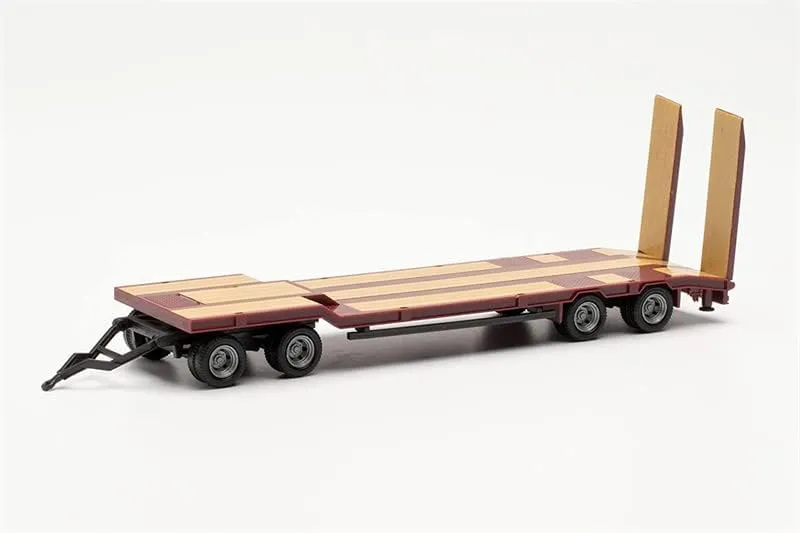 for Herpa Goldhofer TU 4 Low-Backed Trailer Red 1:87 ABS Truck Pre-Built Model