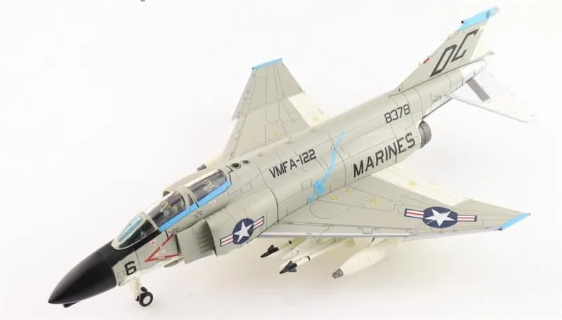 for Hobby Master for Mcdonnell for Douglas F-4B Phantom II US for Marines 158378 VMFA-122 DA Nang Air Base 1968 with 3 x SUU-23 Pods 1:72 Aircraft Pre-Built Model