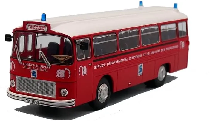 for IXO for Renault for Saviem for SC 5 P Fire Bus 1:43 Truck Pre-Built Model