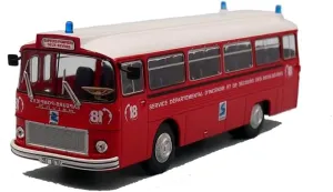 for IXO for Renault for Saviem for SC 5 P Fire Bus 1:43 Truck Pre-Built Model