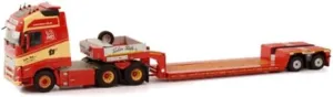 for WSI for Volvo FH5 for Globetrotter XL 6X2 Low LOWLOADER - 2 AXLE for Torben RAFN 1:50 Truck Pre-Built Model