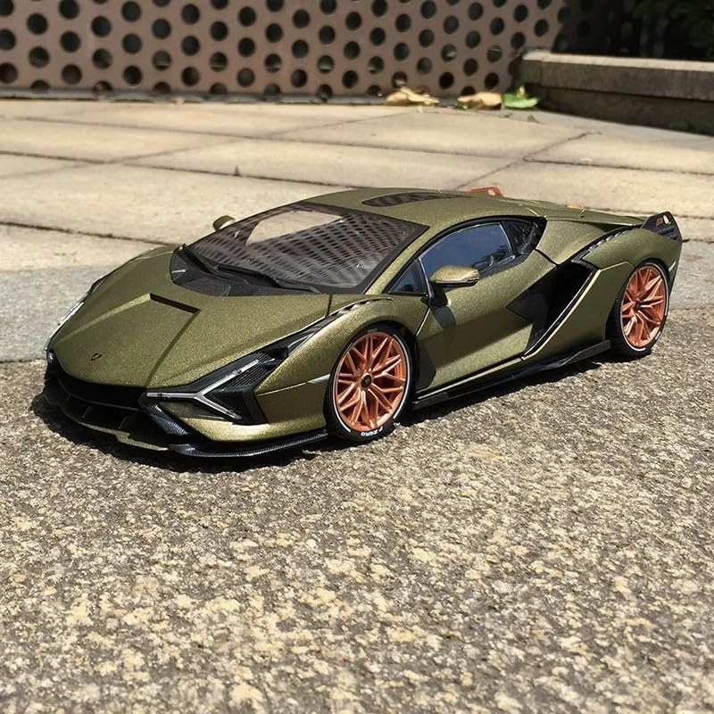 for BBURAGO for Lamborghini for Sian for FKP37 2019 Commemorative Sports Car Green 1:18 Truck Pre-Built Model