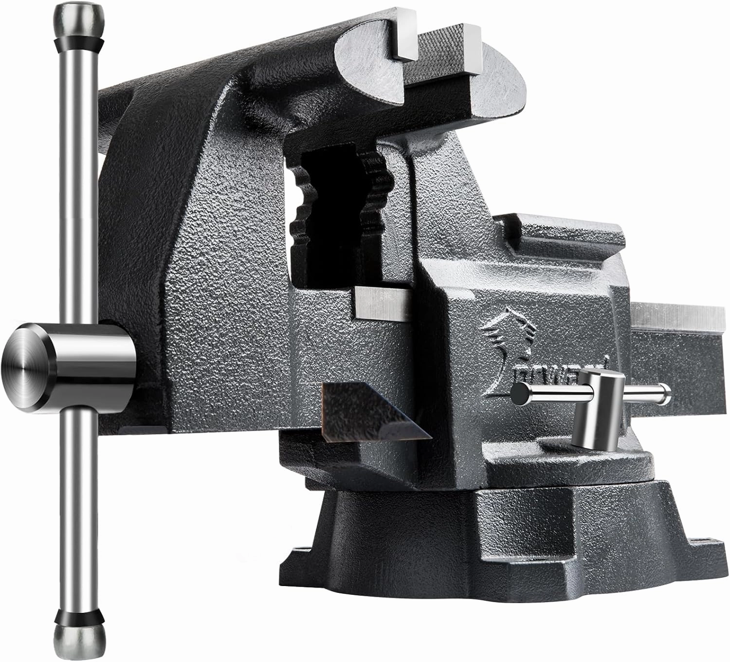 Forward CR60A 6.5 Inch Bench Vise Heavy Duty Vice with Anvil and 210 Degrees Swivel Base (6 1/2")