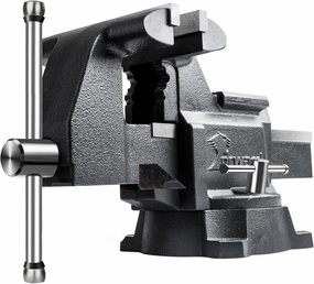 Forward CR60A 6.5 Inch Bench Vise Heavy Duty Vice with Anvil and 210 Degrees Swivel Base (6 1/2")
