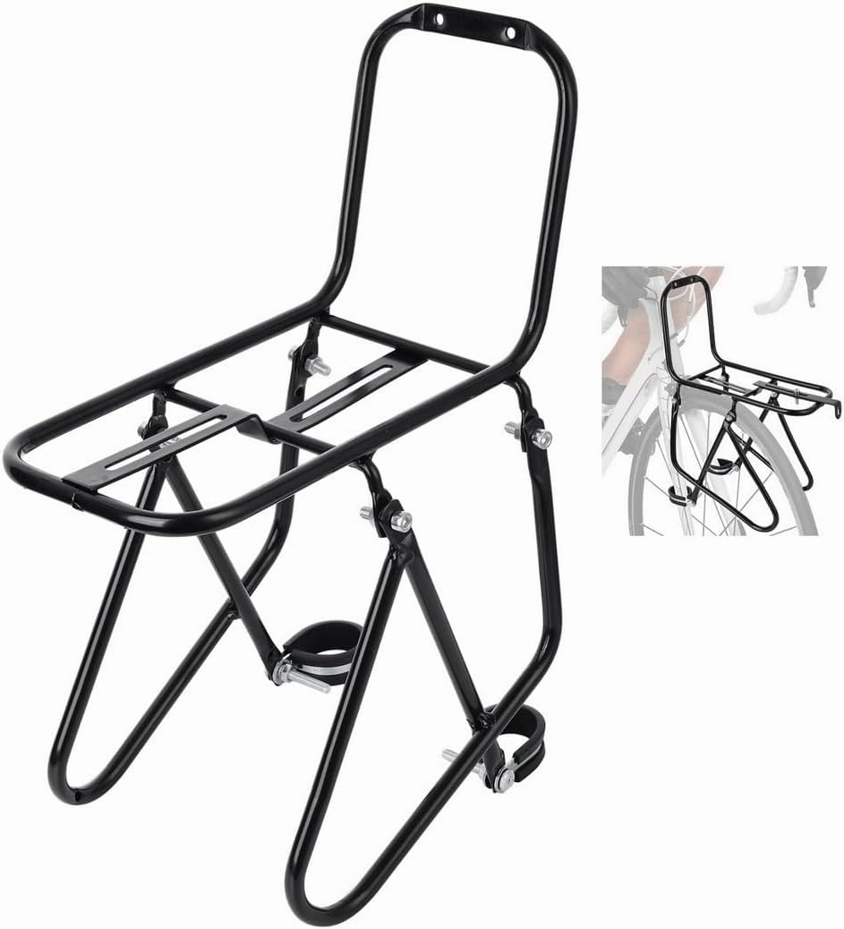 Front Steel Rack for 15Kg Capacity, Adjustable Carrier Bag Shelf for Mountain S, Two Mounting Methods for Quick Setup