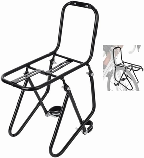 Front Steel Rack for 15Kg Capacity, Adjustable Carrier Bag Shelf for Mountain S, Two Mounting Methods for Quick Setup