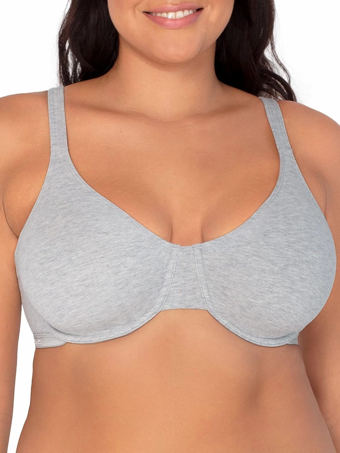 Fruit of the Loom Women's Unlined Underwire Bra - Cotton & Spandex Blend for Natural Shape and Flexibility