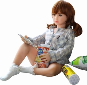Full Silicone Material Anime Figure Body with Clothes Super Flexible Joints Miniature Action Figure (Blue Shirt)