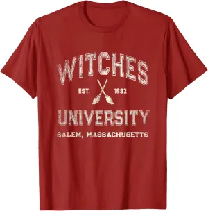 Funny WITCHES UNIVERSITY Salem Massachusetts Witch College T-Shirt