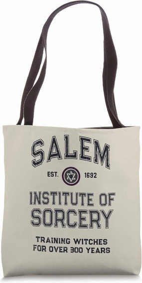 Funny SALEM INSTITUTE of SORCERY & Magic Witches Educational Tote Bag