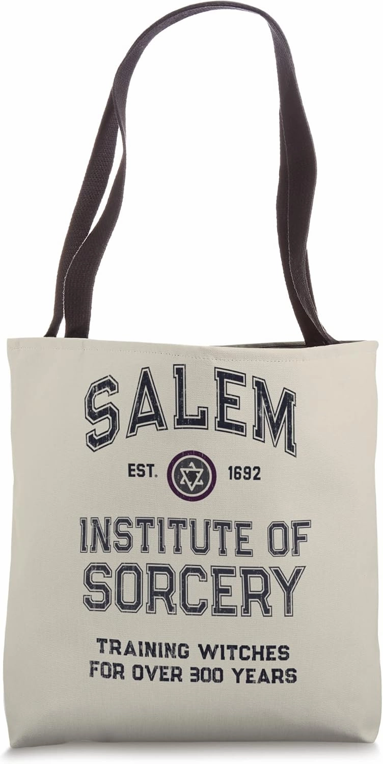 Funny SALEM INSTITUTE of SORCERY & Magic Witches Educational Tote Bag
