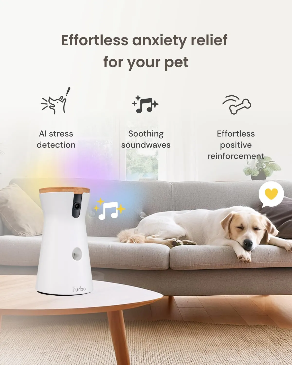 Furbo 360° Dog Camera - Unlock with Paid Plan: Home Security & Dog Safety Alerts, Rotating Pet Treat Dispenser w/ 2-Way Speaker, Smart Indoor Cam w/Phone App (3mo Minimum Subscription Required)