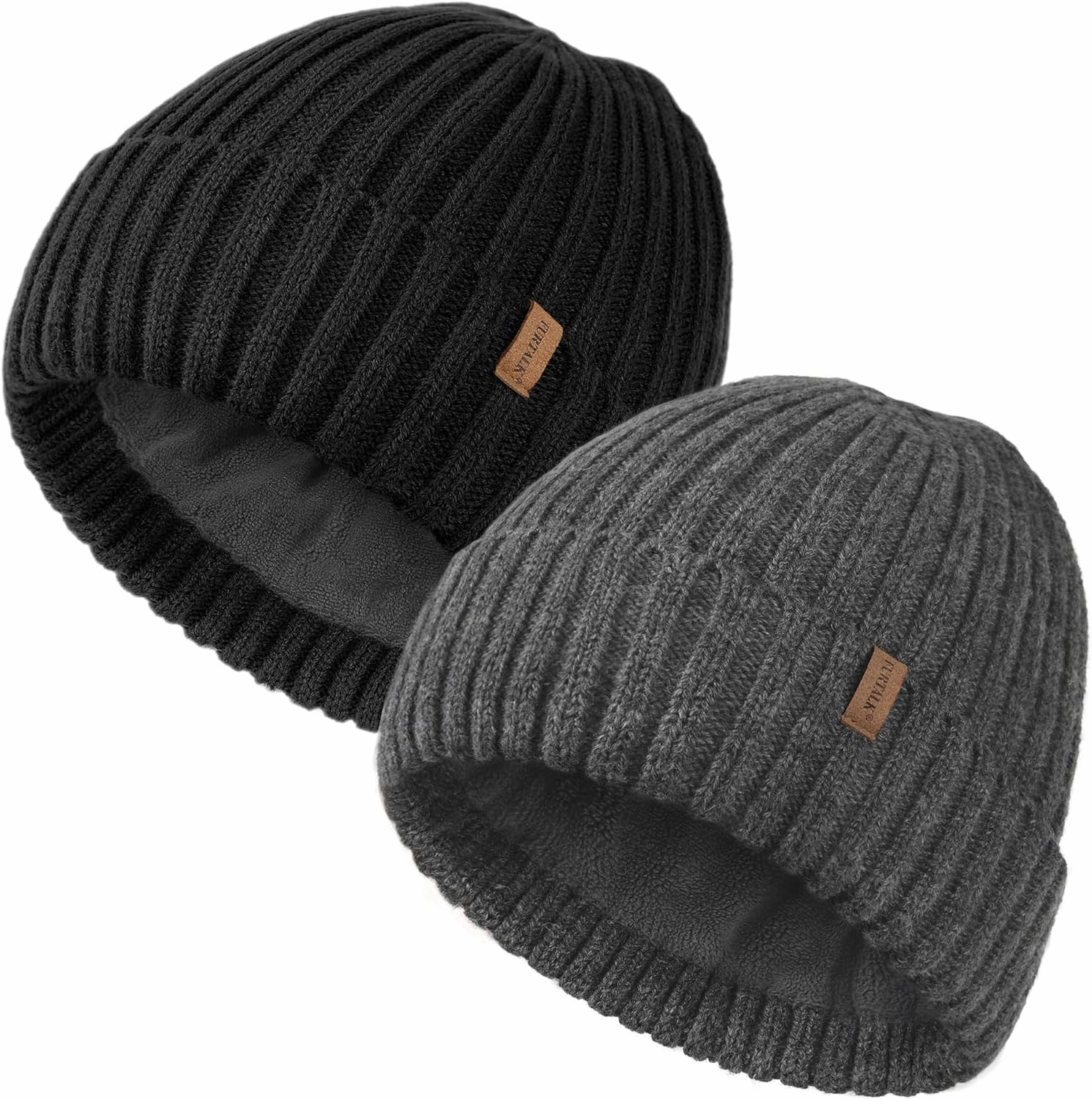 FURTALK Beanie for Men Women Thick Winter Unisex Cuffed Beanie Knit Hats Soft Warm Ski Hats