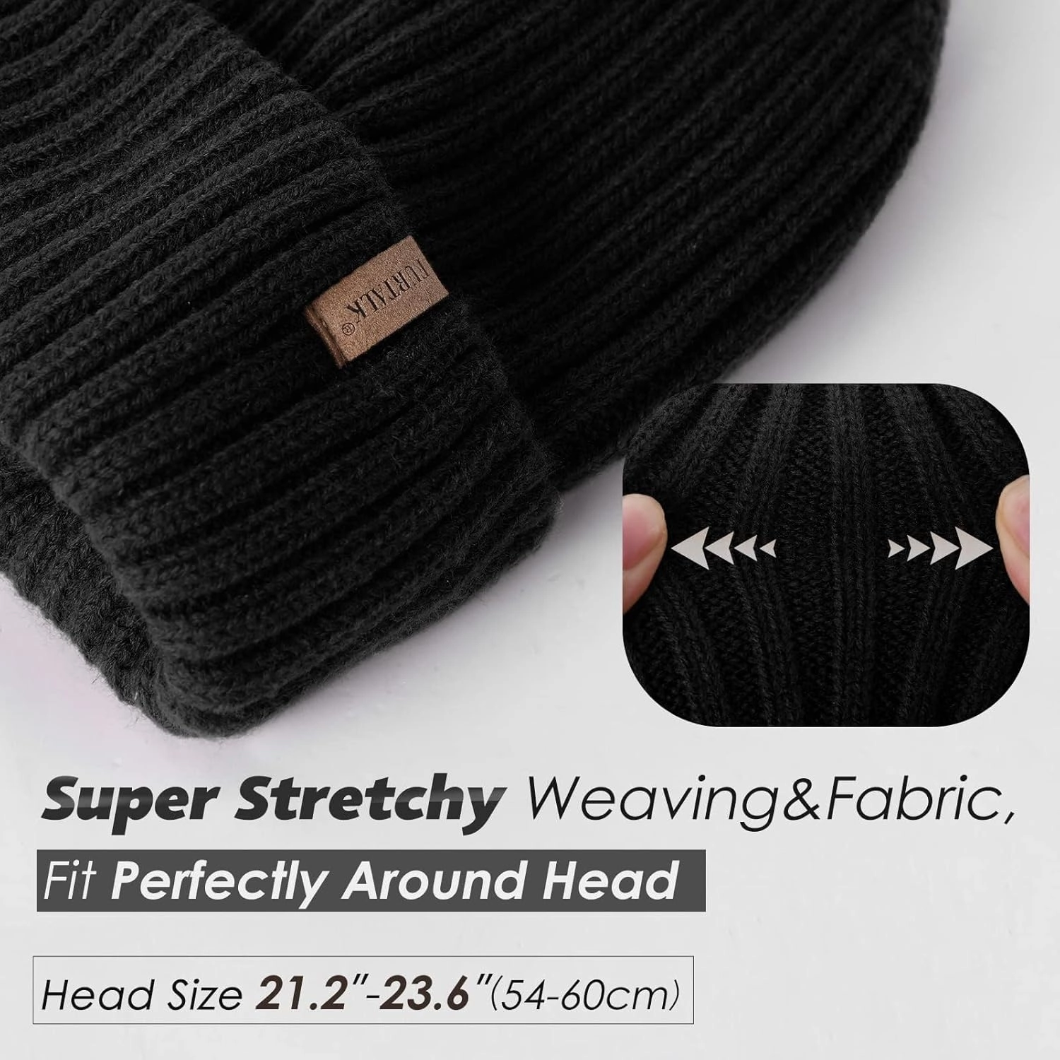 FURTALK Beanie for Men Women Thick Winter Unisex Cuffed Beanie Knit Hats Soft Warm Ski Hats