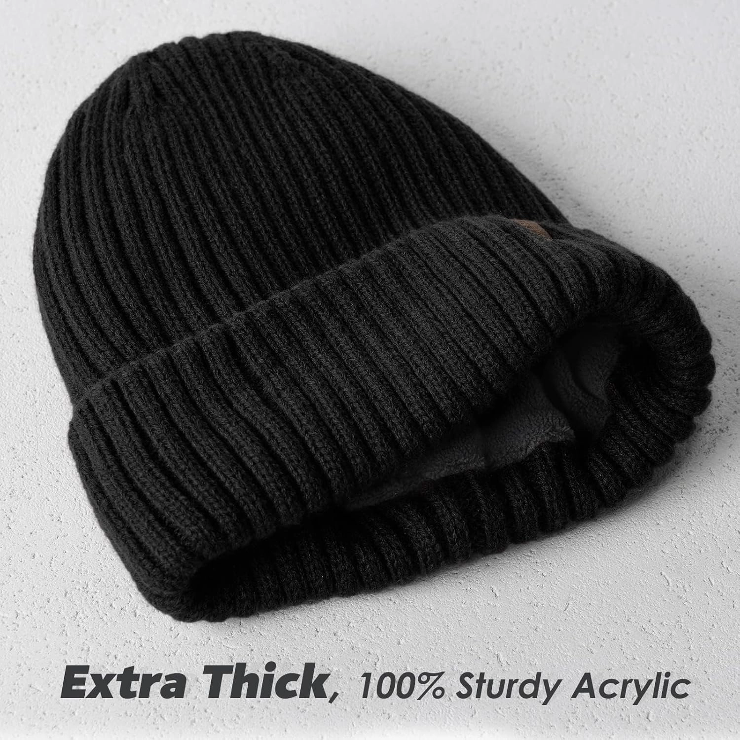 FURTALK Beanie for Men Women Thick Winter Unisex Cuffed Beanie Knit Hats Soft Warm Ski Hats