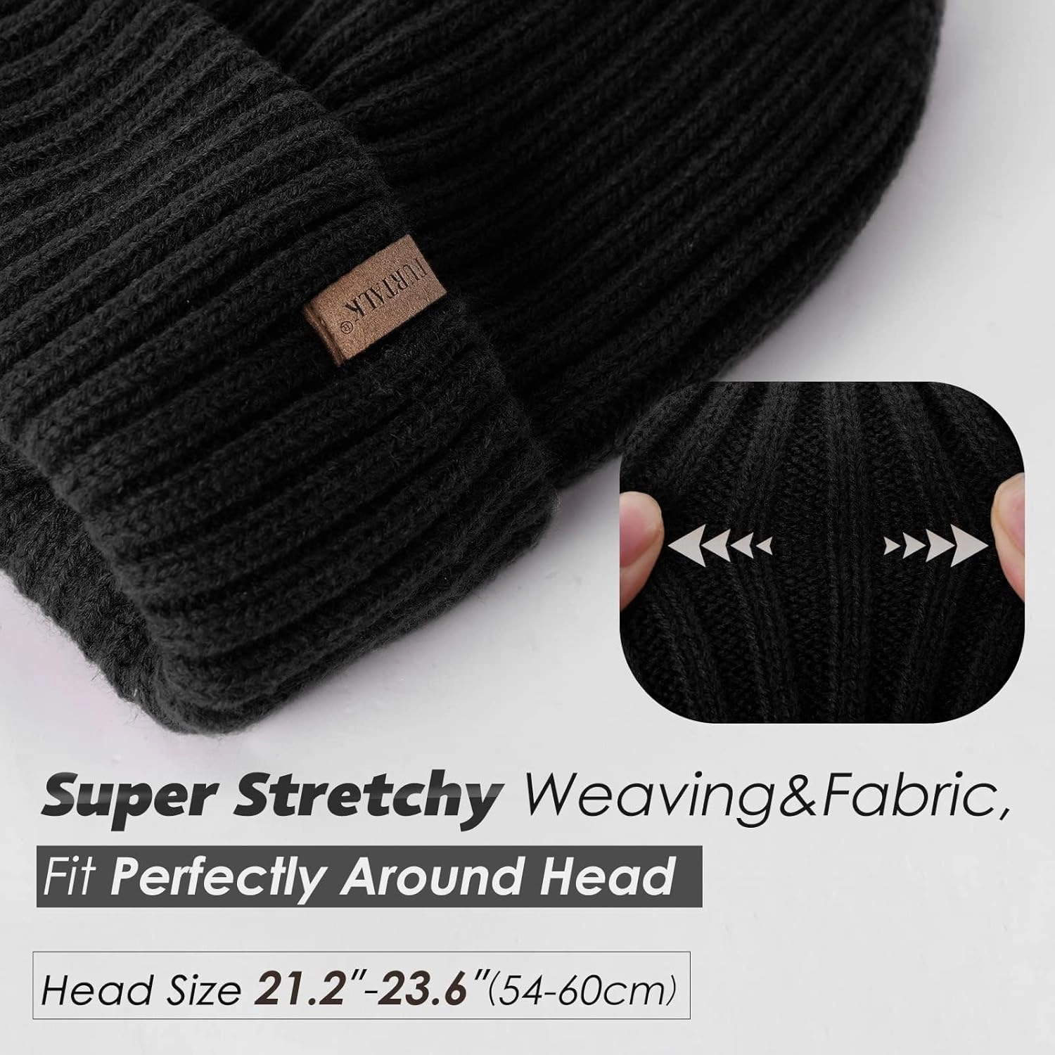 FURTALK Beanie for Men Women Thick Winter Unisex Cuffed Beanie Knit Hats Soft Warm Ski Hats