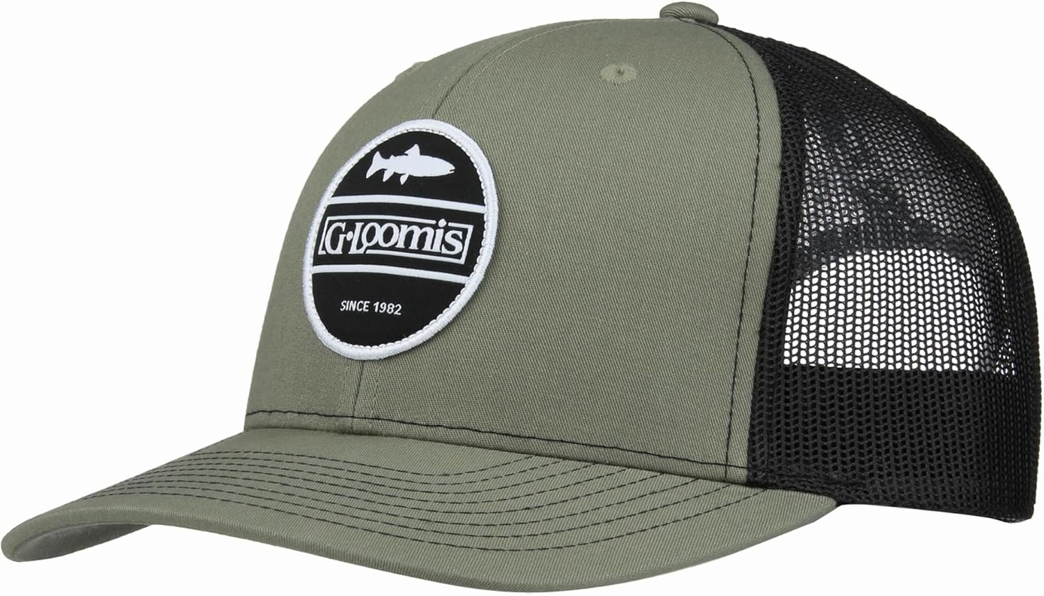 G. Loomis Fish Patch Cap Color - Olive-Black Size - One Size Fits Most (GHATFSHPTCHOL) Fishing