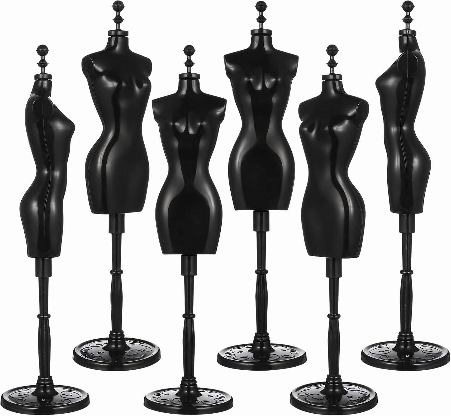 Gadpiparty Doll Dress Form Cloth Gown Display Support Holder Toy Mannequin Model Stand Accessories for Doll Dresses Dollhouse Decoration 6pcs