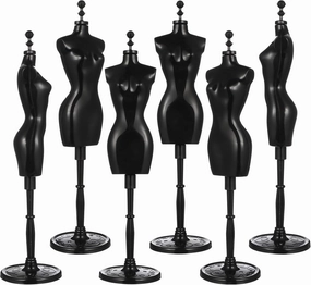 Gadpiparty Doll Dress Form Cloth Gown Display Support Holder Toy Mannequin Model Stand Accessories for Doll Dresses Dollhouse Decoration 6pcs