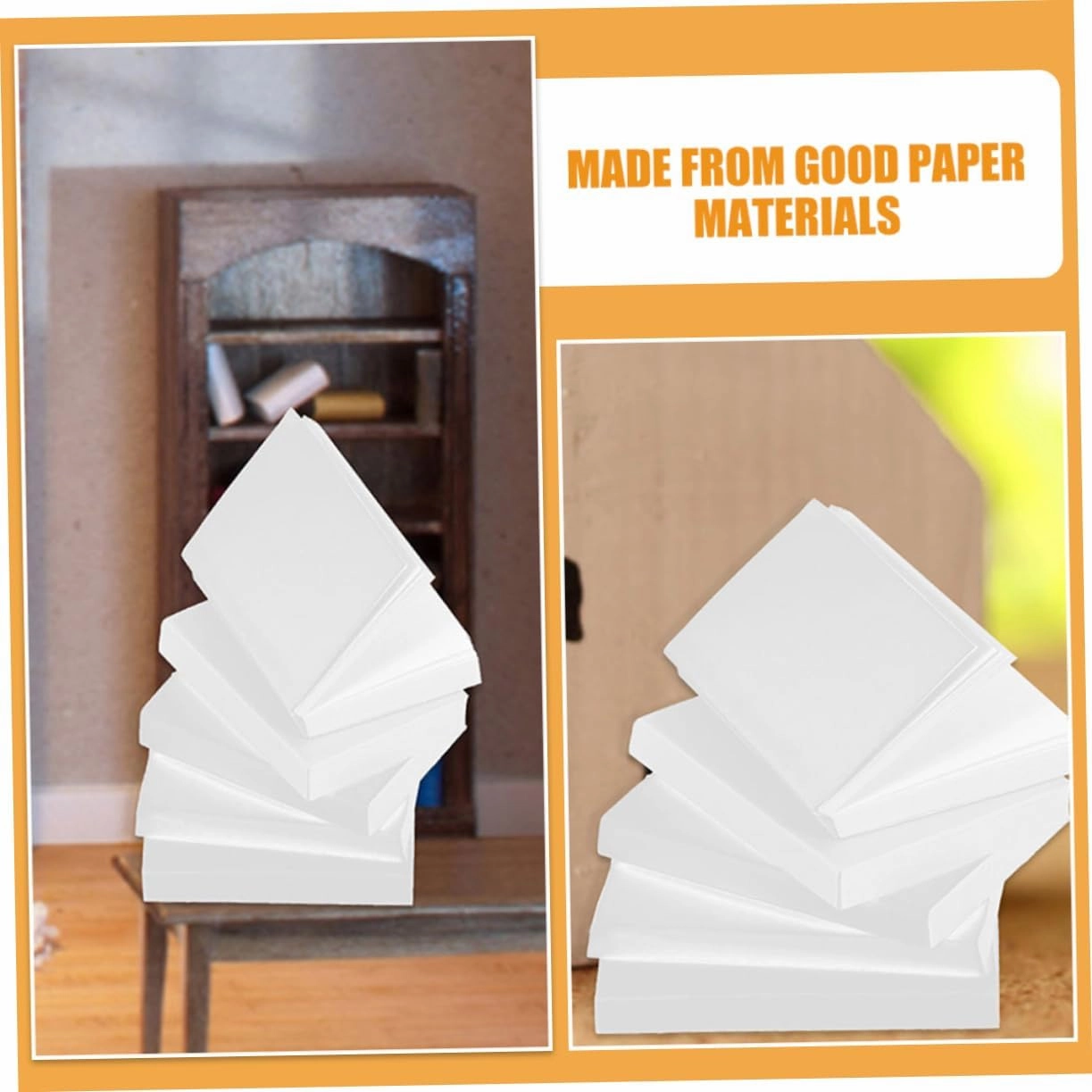 GALPADA 5sets 60pcs Miniature Dollhouse Blank Books for DIY Crafts Decorative Props for Study Scenes Dollhouse Layouts Safe and Lightweight Materials 60pcs*5