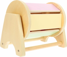 GALPADA Wooden Textile Drum Learning for Cognitive Plaything with Safe Material Fun Educational Drum for Auditory and Sensory Development Present