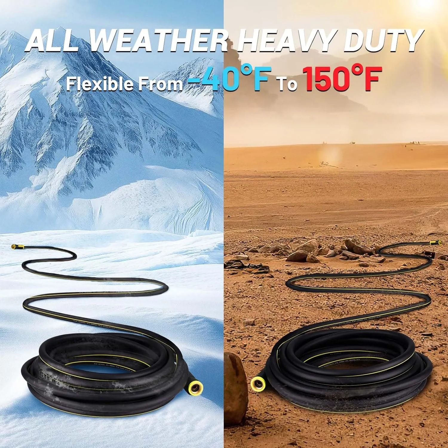 Garden Hose 100FT - PHLEX PRO Heavy-Duty Premium 5/8'' Rubber 3-Layer Water Hose - Innovation Flexible Hybrid Lightweight Water Hose with Full Brass Male to Female Fittings (RyobiGreen)