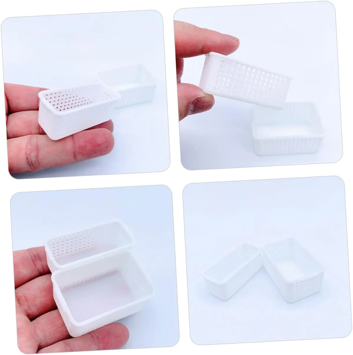 Garneck 5sets 2pcs Miniature Storage Baskets for Dollhouse Lightweight Decorative Baskets Dollhouse Accessories for Craft Projects and Imaginative Play 2pcs*5