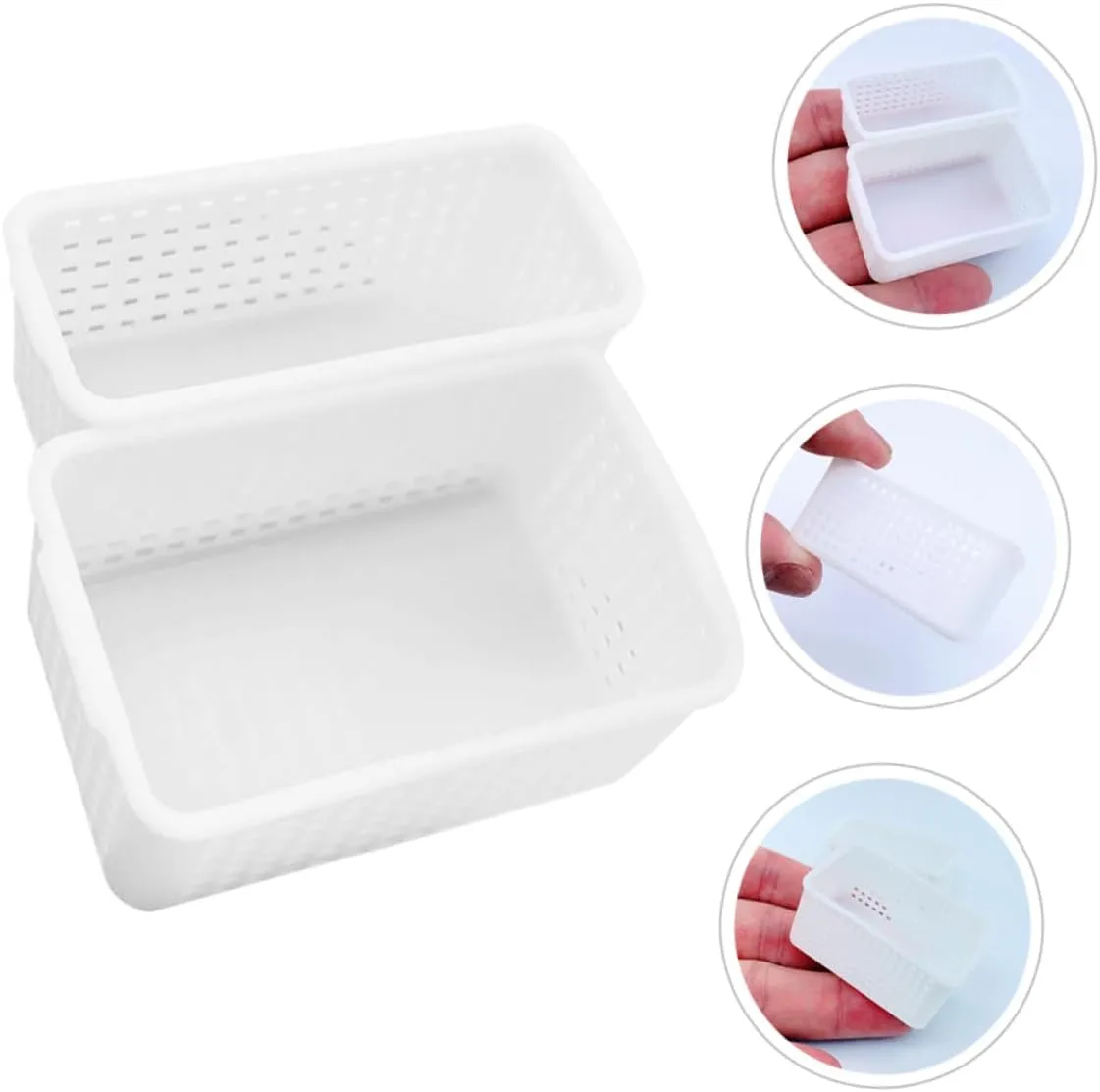 Garneck 5sets 2pcs Miniature Storage Baskets for Dollhouse Lightweight Decorative Baskets Dollhouse Accessories for Craft Projects and Imaginative Play 2pcs*5