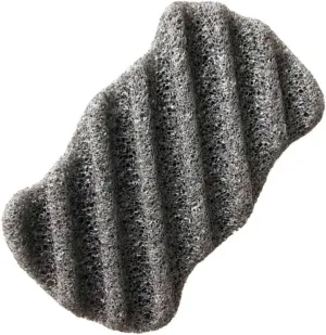 Gatuida Natural Sponge Set of 4 Gentle Face Body Cleansing Exfoliating Spa Sponge Black Skin Scrubber for Pores
