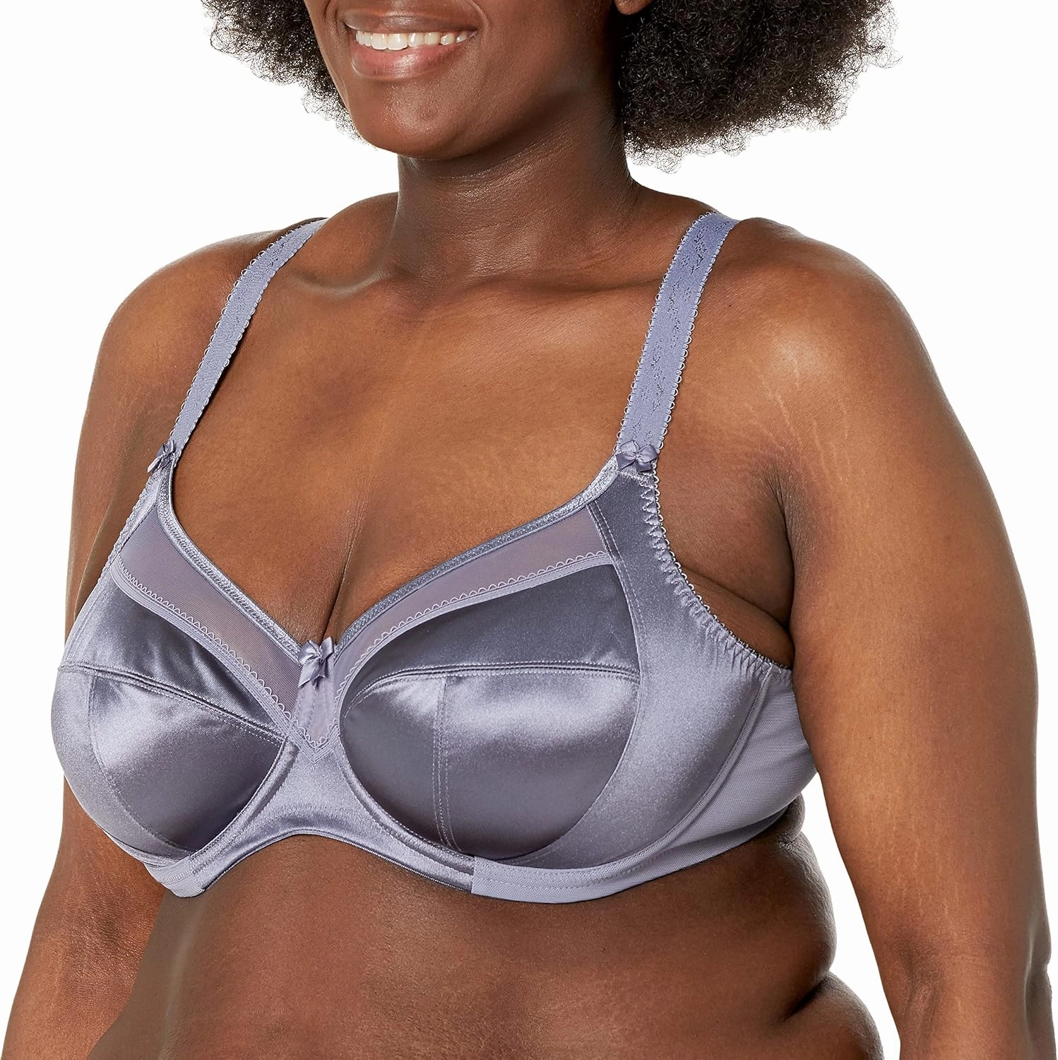 GODDESS Women's Plus Size Keira Underwire Banded Bra, Blue Granite, 38DD