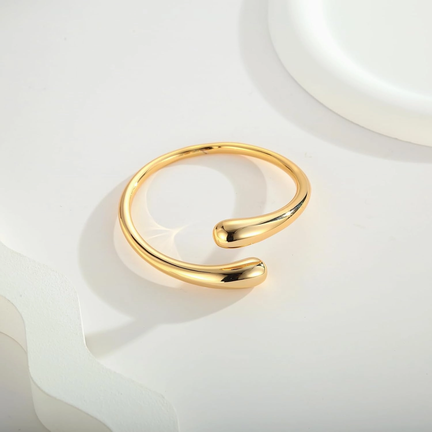 Gold Cuff Bracelet for Women Adjustable Open Cuff Bangle Bracelets Minimalist Arm Cuffs Wrist Bracelet