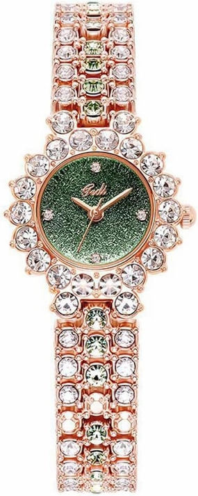 Gosasa Fashion Elegant Women Dress Watch Full Rhinestone Decoration Sunflower Shape Gypsophila Bling Casual Women Watches Gift Watches