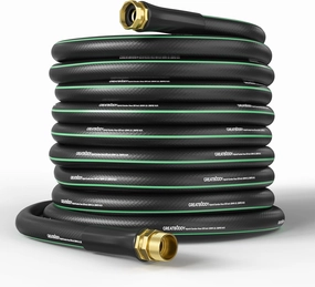 GreatBuddy 100 ft Garden Hose 5/8", Kink Free Heavy Duty Water Hose, Durable & Flexible Hose for Outdoor, Lawn, Car Washing, Pet Bathing and Household