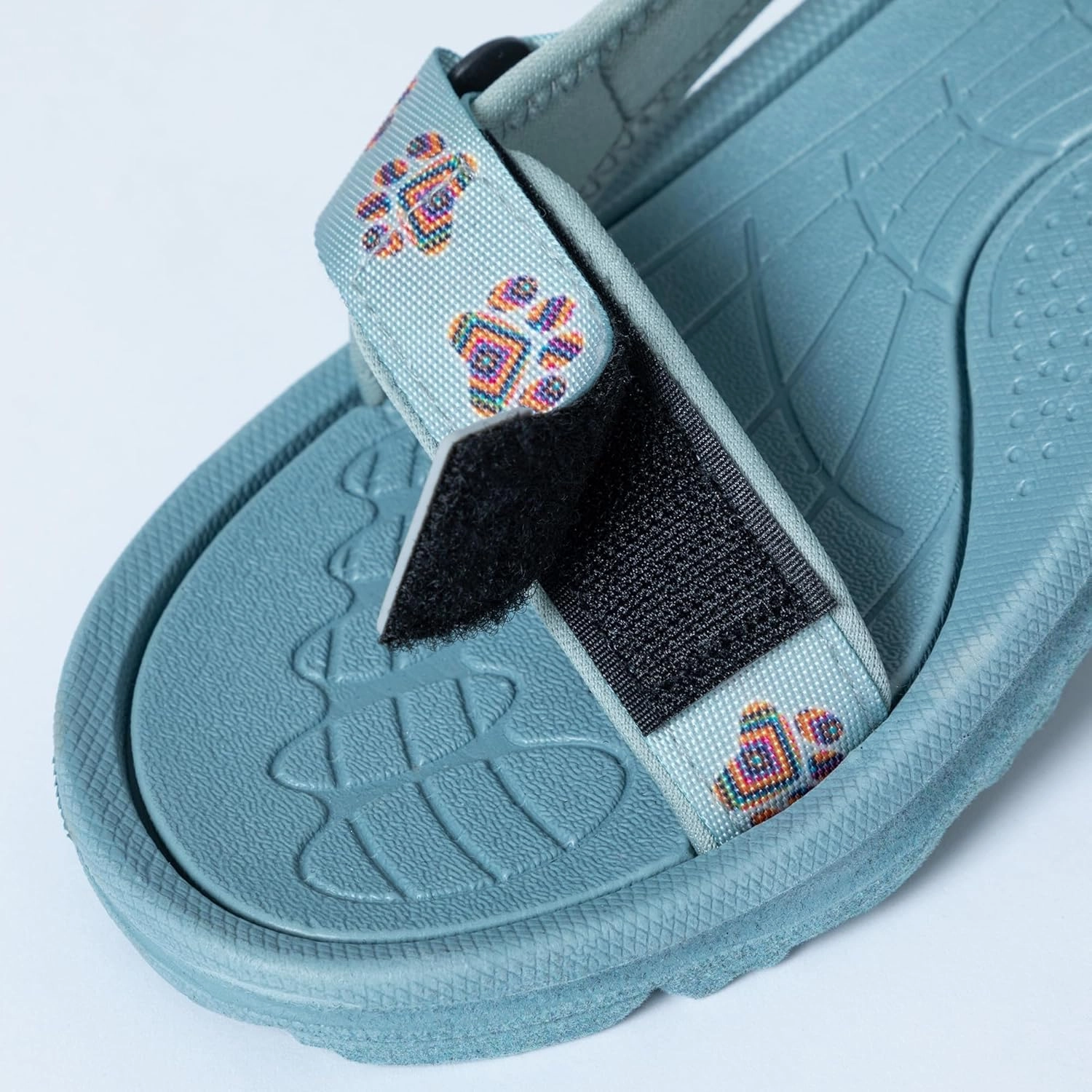 GreaterGood Walking Paws River Sandals Lightweight EVA Adjustable Water Shoes Textured Insole Animal Print Design for Women Ladies