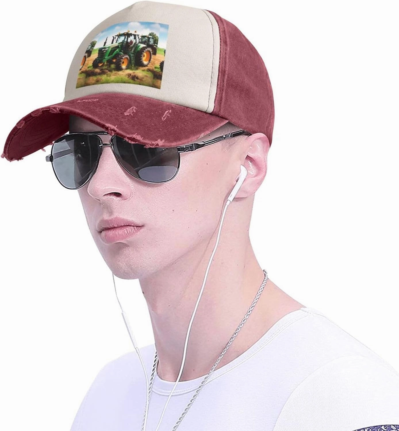 Greece Map Stylish Sports Hat in Denim,Adjustable, Breathable,for Daily Wear and Outdoor Activities