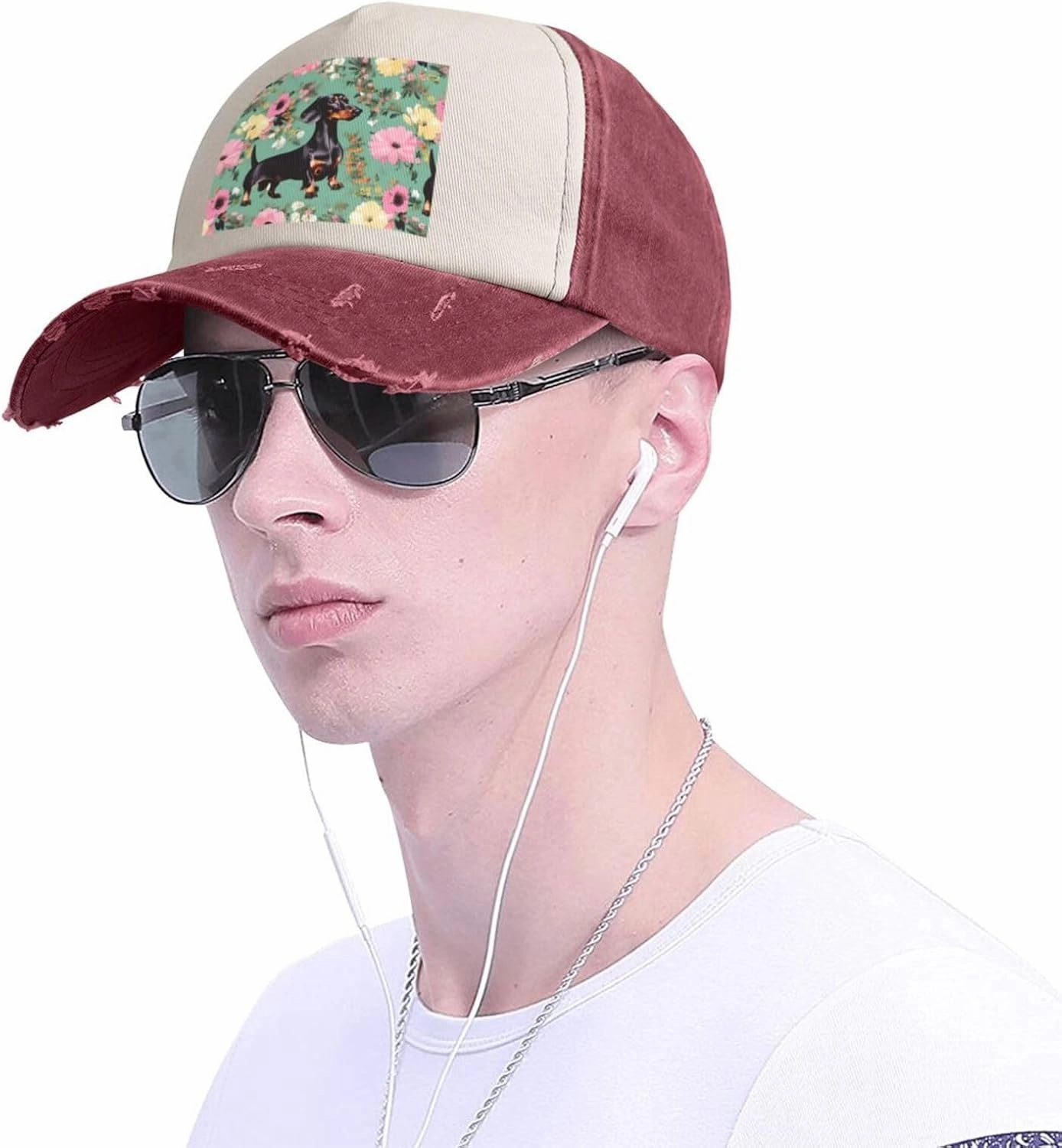 Greece Map Stylish Sports Hat in Denim,Adjustable, Breathable,for Daily Wear and Outdoor Activities