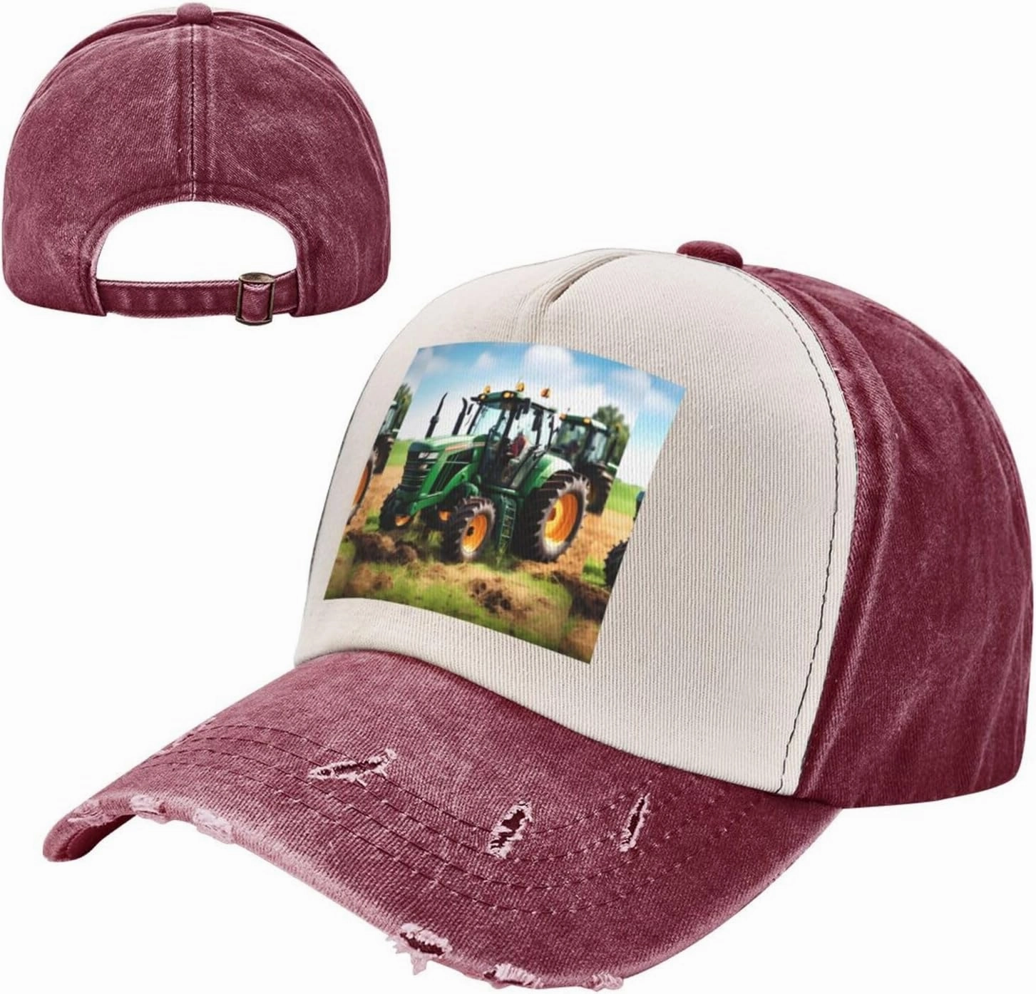 Greece Map Stylish Sports Hat in Denim,Adjustable, Breathable,for Daily Wear and Outdoor Activities