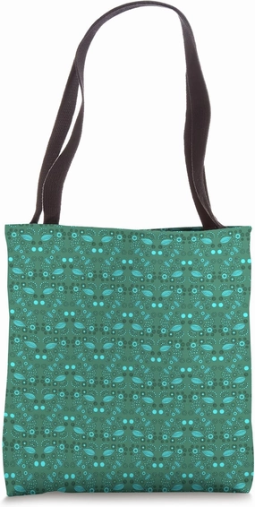 Green Fairy Foliage Pattern Design Tote Bag