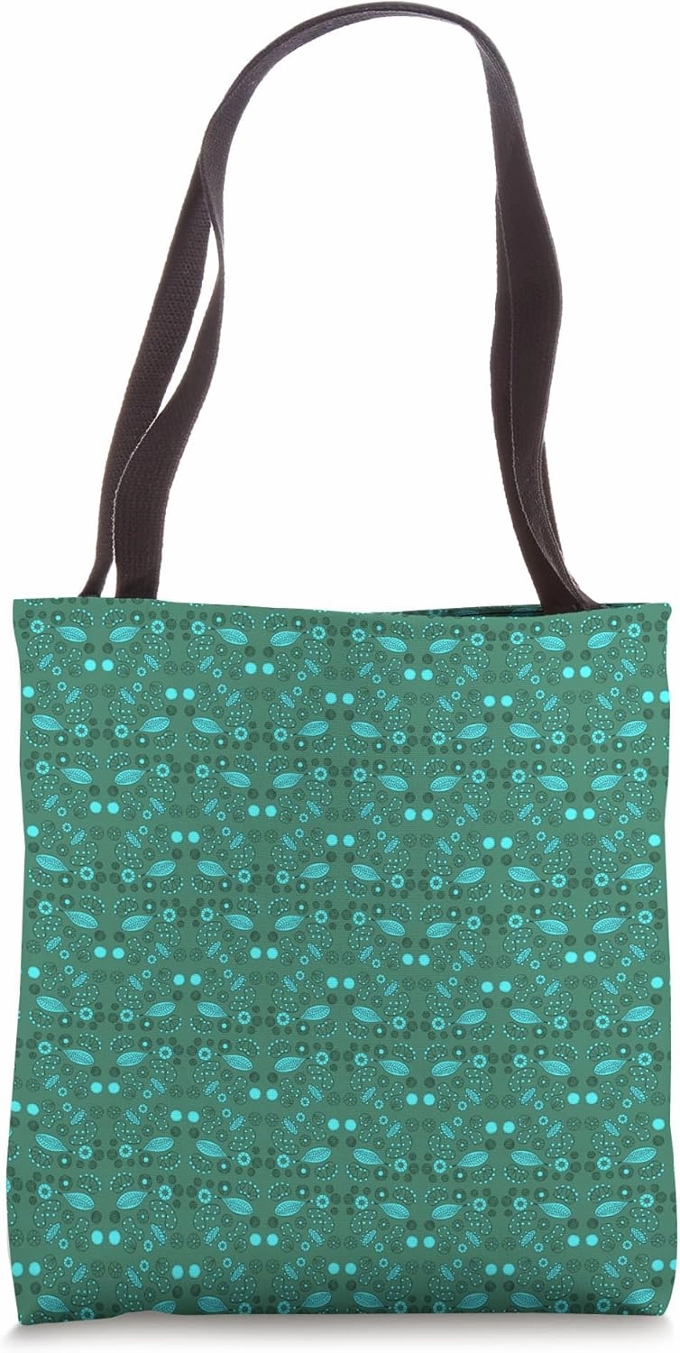 Green Fairy Foliage Pattern Design Tote Bag