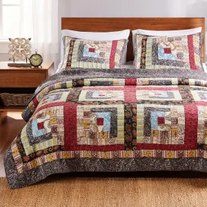 Greenland Home 100% Cotton Fashion Quilt Collection, Prewashed, Reversible Quilt Set, 2-Piece Twin/XL, Colorado Lodge