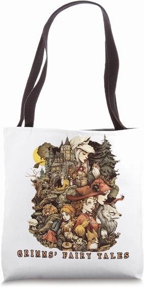 Grimms' Fairy Tales Folklore by Jacob and Wilhelm Grimm Tote Bag